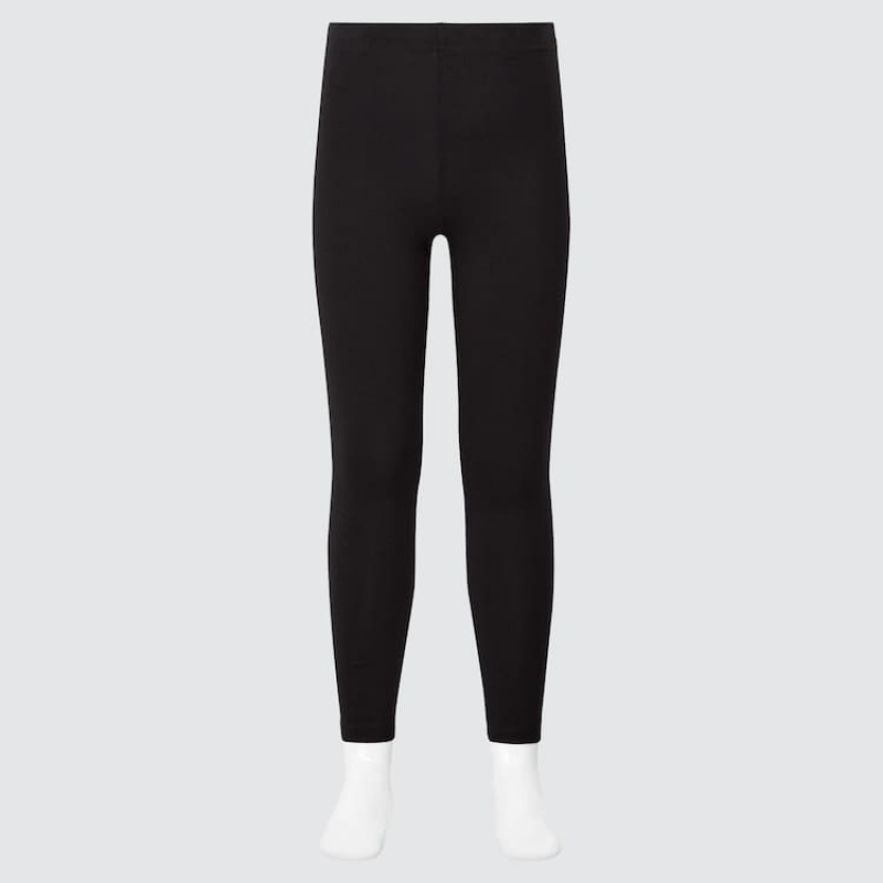 Uniqlo Cotone (2021 Season) Leggings Ragazza Nere | YTZHQA561