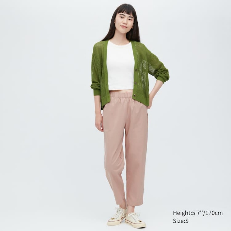 Uniqlo Cotone Relaxed Fit Ankle Length Loungewear Rosa | GZWTEI645