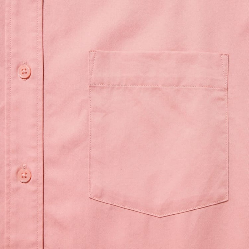 Uniqlo Cotone Twill Oversized Long Sleeved Camicie Rosa | IKVXSQ156