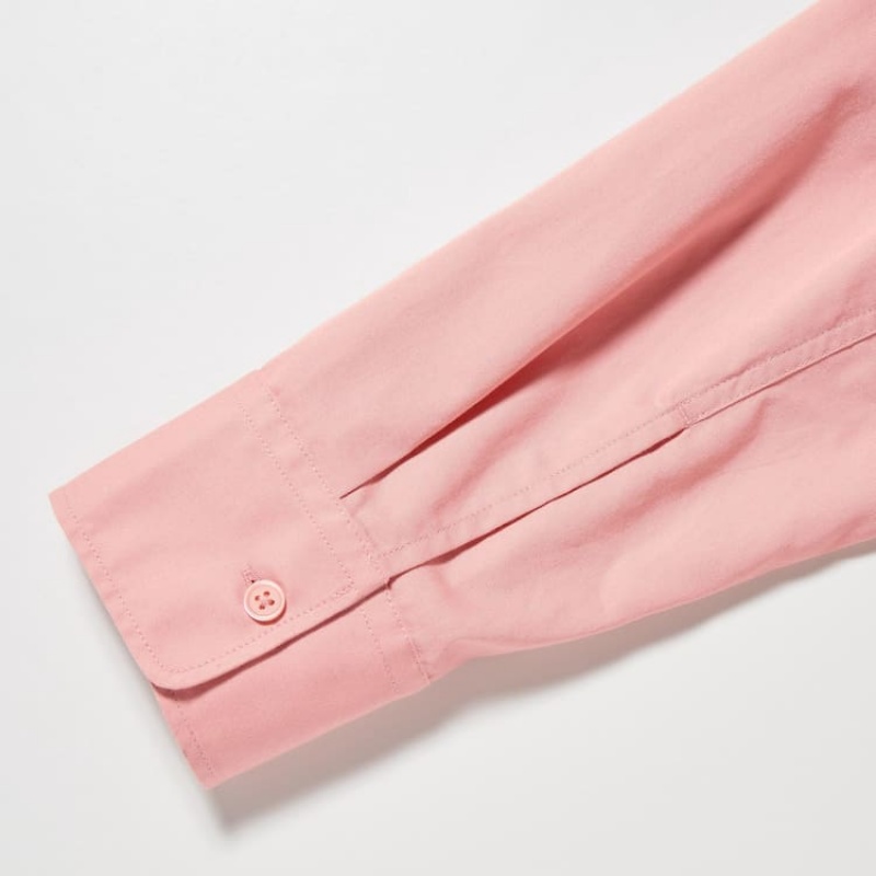 Uniqlo Cotone Twill Oversized Long Sleeved Camicie Rosa | IKVXSQ156