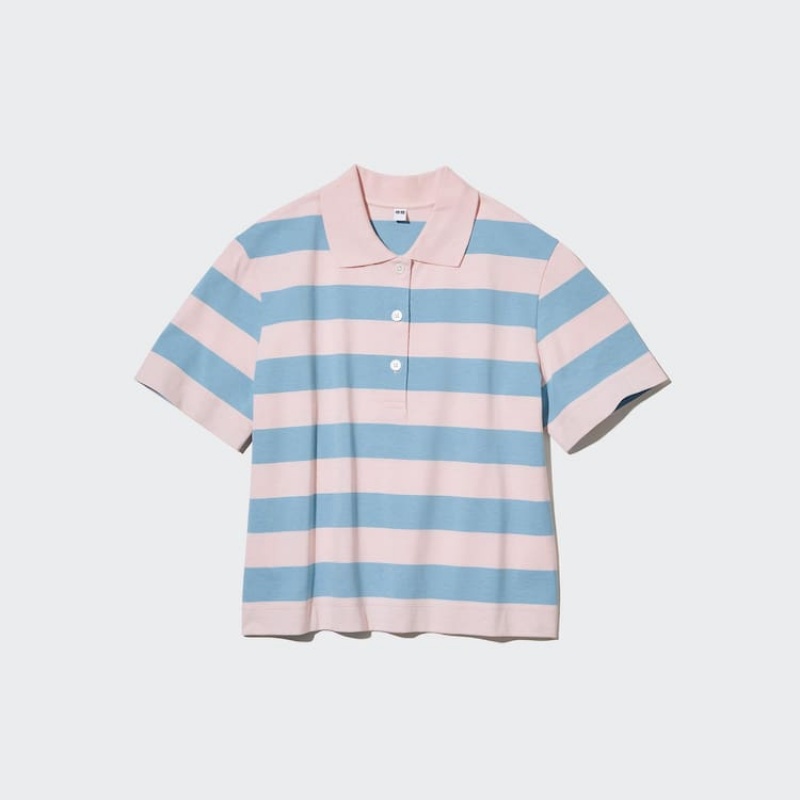 Uniqlo Cropped Relaxed Fit Magliette Rosa | EBZKJH236