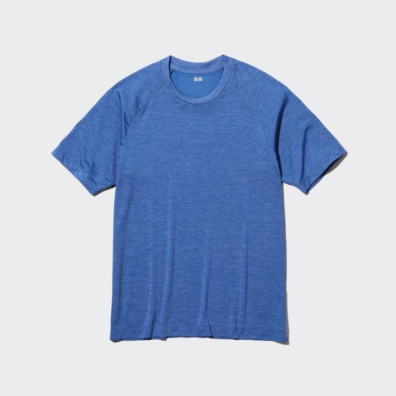 Uniqlo Dry-ex Crew Neck Magliette Blu | MTQIBK567