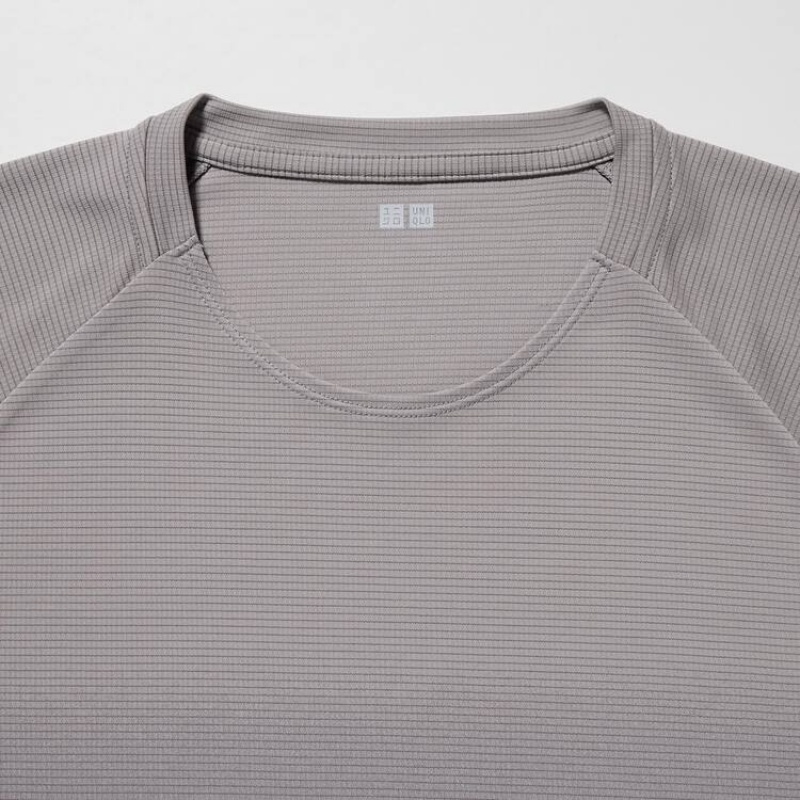 Uniqlo Dry-ex Crew Neck Magliette Grigie | KAFDHZ674