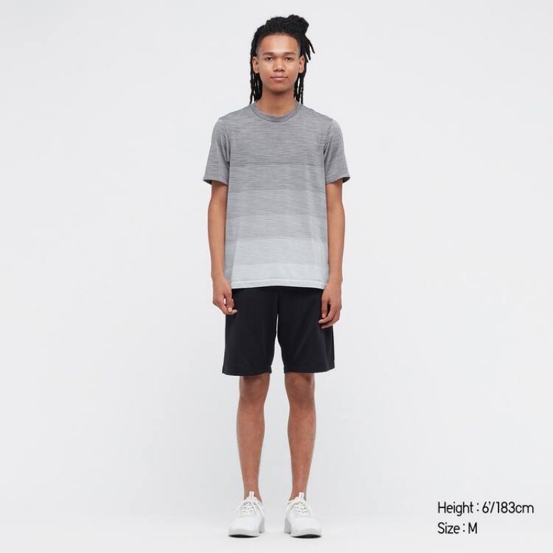 Uniqlo Dry-ex Crew Neck Magliette Grigie | MASHPI076