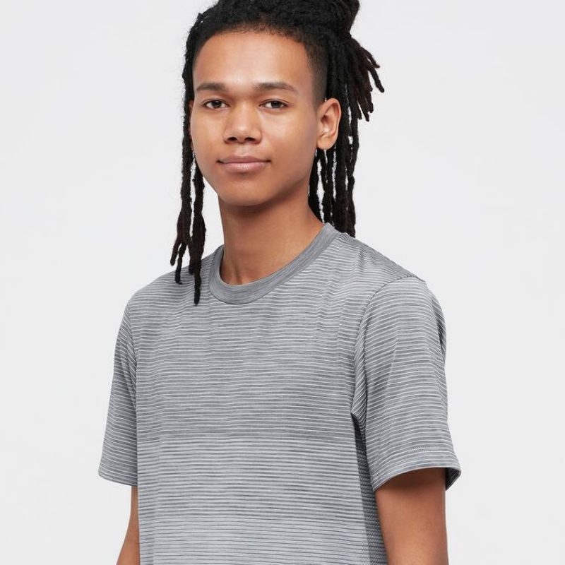 Uniqlo Dry-ex Crew Neck Magliette Grigie | MASHPI076