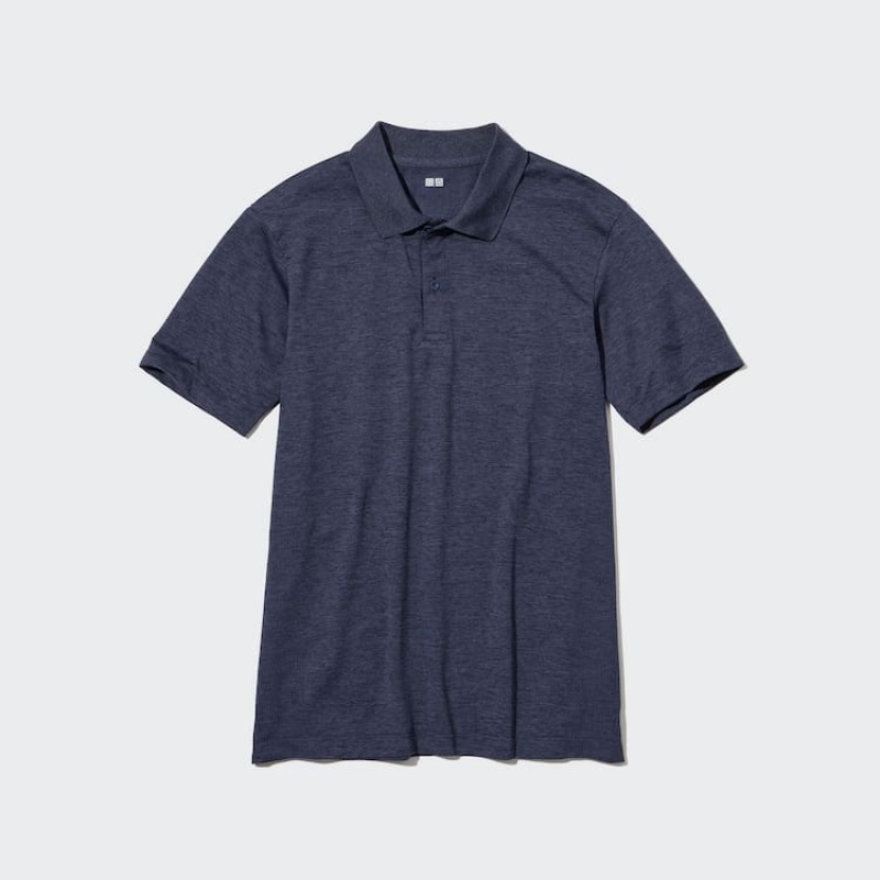 Uniqlo Dry-ex Magliette Polo Blu Marino | MWADFU708