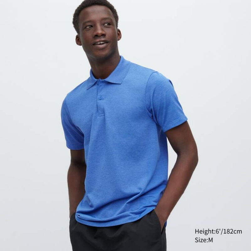 Uniqlo Dry-ex Magliette Polo Blu | CAYDZE215