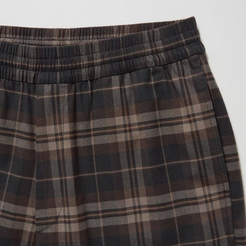 Uniqlo Flannel Ankle Length Pantaloni Marroni | YQZLUG609