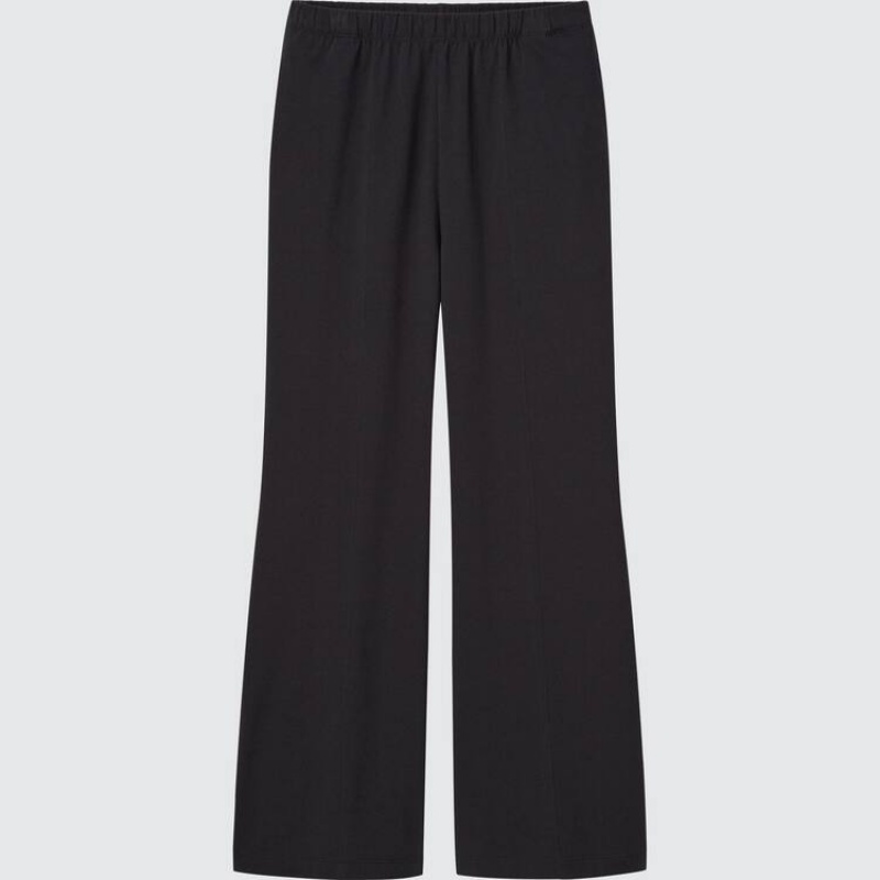 Uniqlo Flared Pantaloni Nere | WAJUQP043