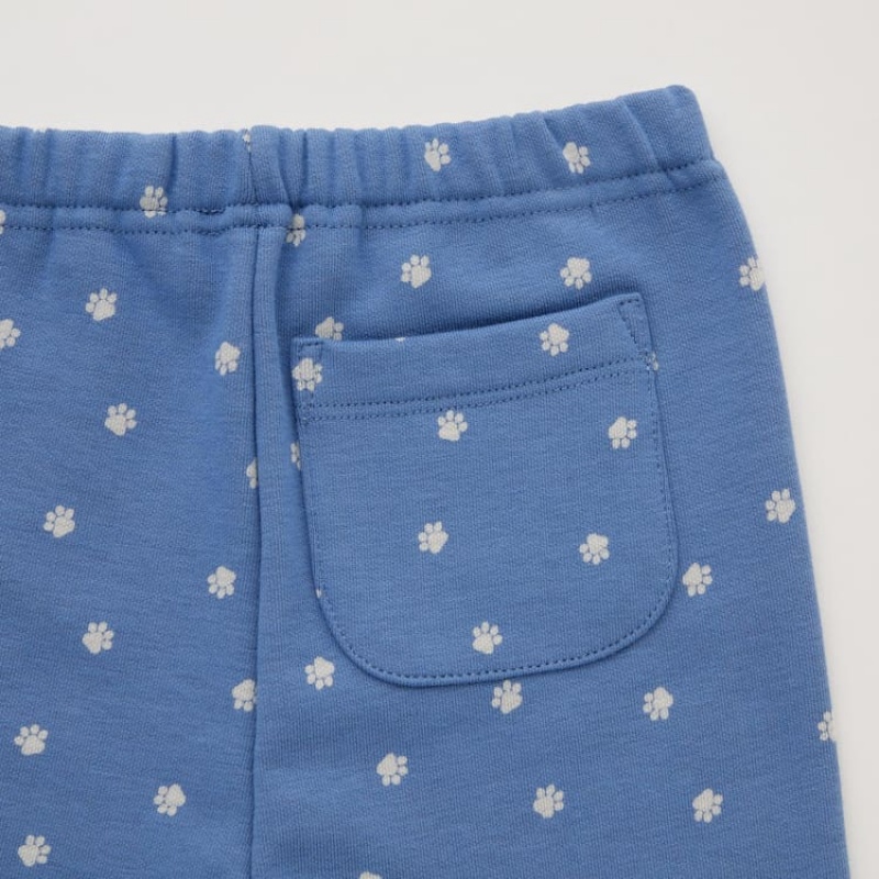 Uniqlo Fleece Footprint Leggings Neonato Blu | LCUETJ175