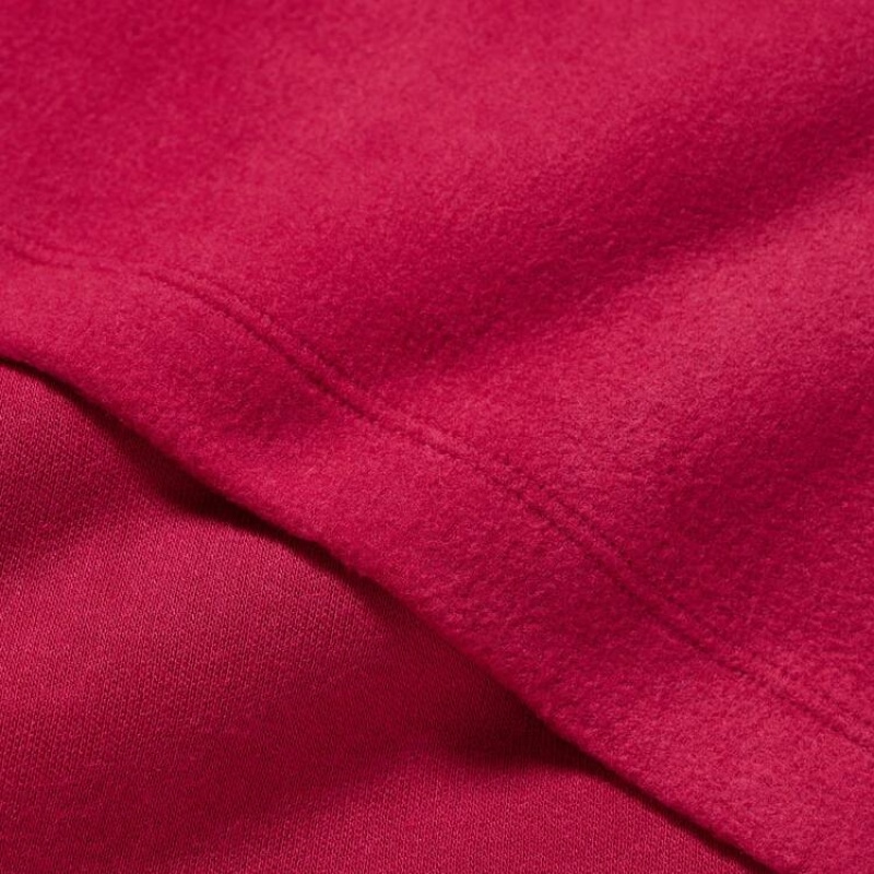 Uniqlo Heattech Fleece Crew Neck Long Sleeved Thermal Top Rosse | XUFQYW439