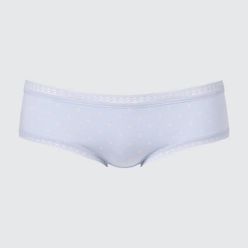 Uniqlo Hiphugger (Mini Flower) Biancheria Intima Blu Chiaro | MQHKDX520