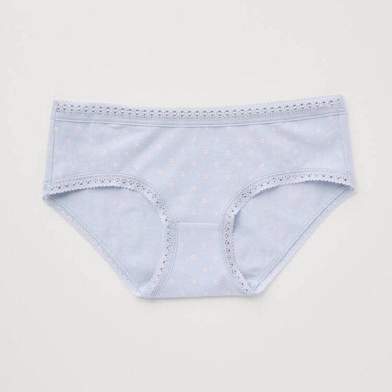 Uniqlo Hiphugger (Mini Flower) Biancheria Intima Blu Chiaro | MQHKDX520