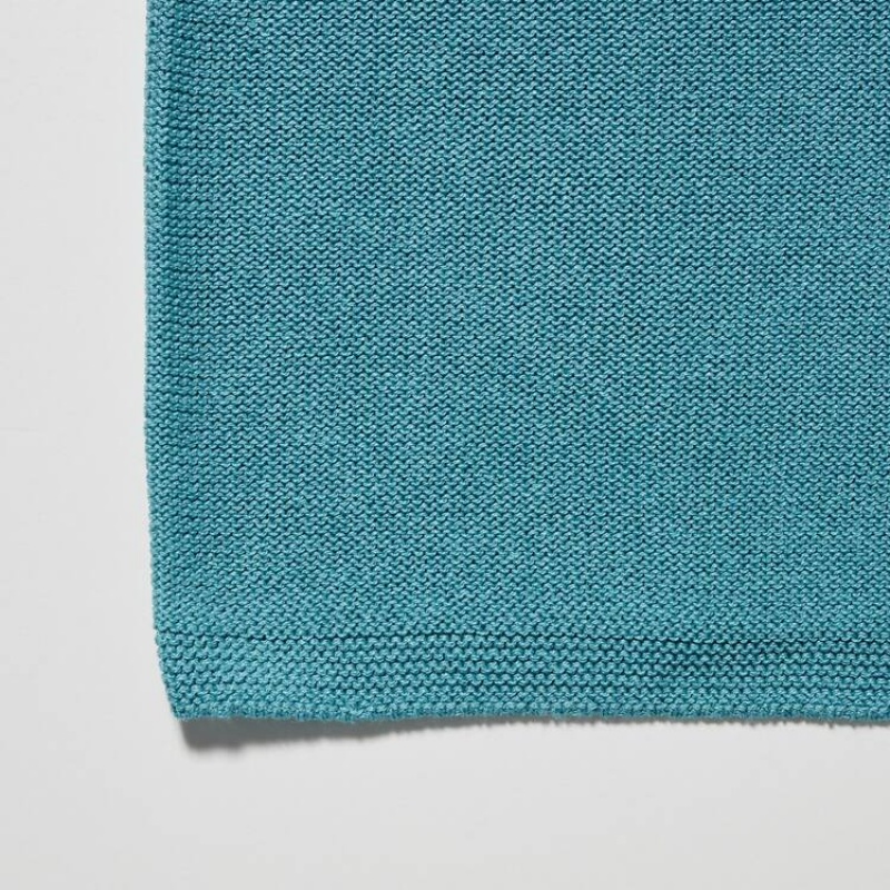 Uniqlo Ines De La Fressange 3d Knit Seamless Cardigan Blu | YQMKRT910