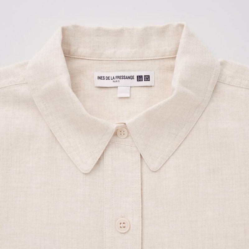 Uniqlo Ines De La Fressange Flannel Tunic Top Beige | FBZKON716