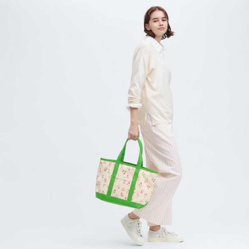 Uniqlo Ines De La Fressange Tela Tote Borse Bianche | RSFOPY231