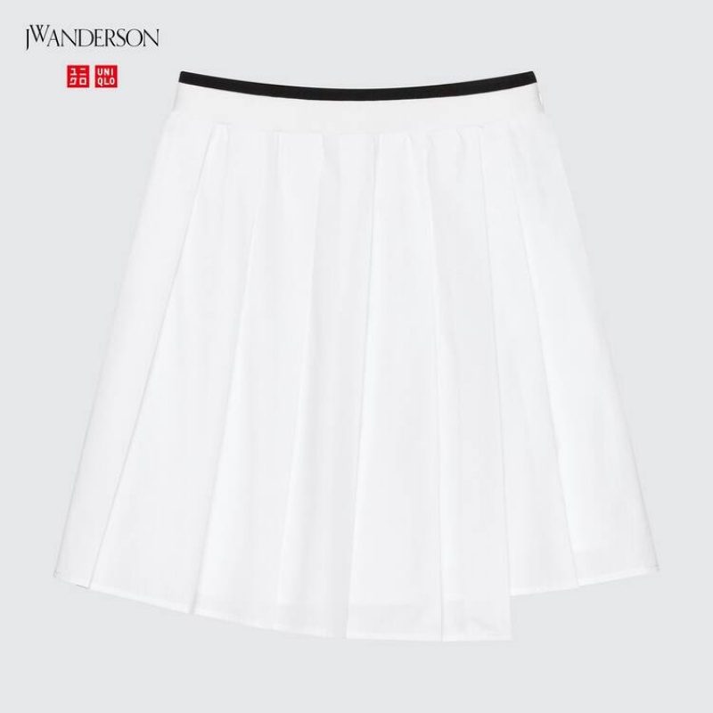 Uniqlo Jw Anderson A Pieghe Mini Gonne Bianche | AWJVSU025