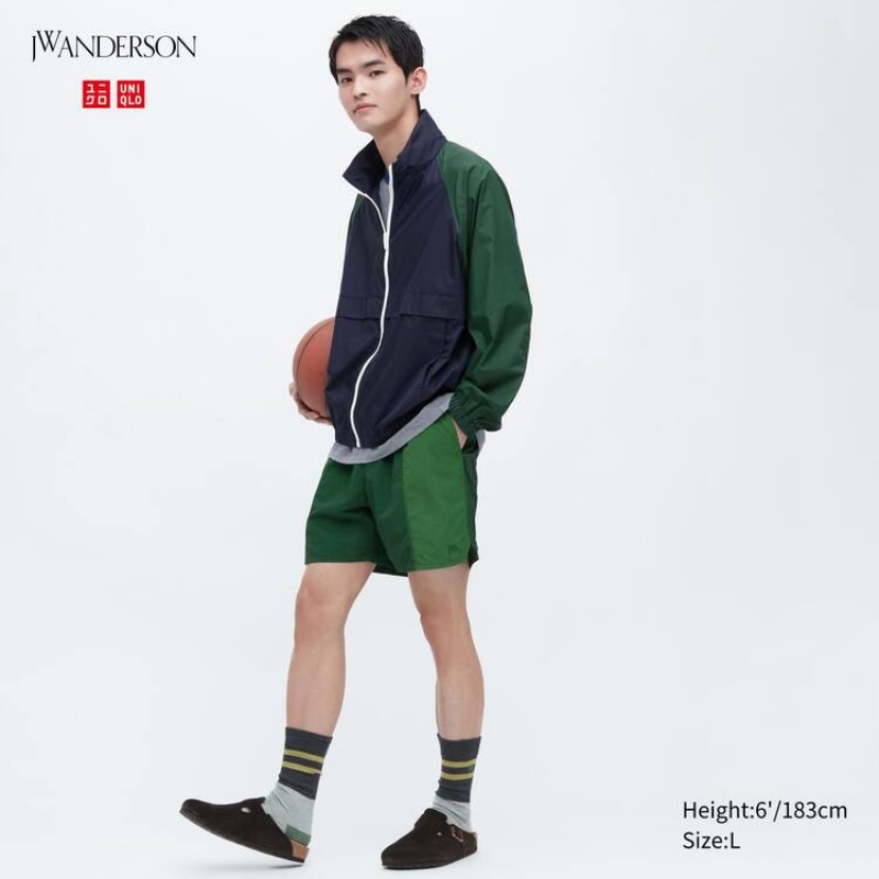 Uniqlo Jw Anderson Colour Block Active Utility Pantaloncini Verdi | PVFSWO375