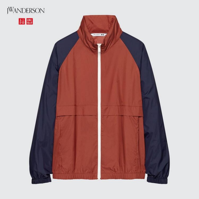 Uniqlo Jw Anderson Colour Block Uv Protection Parka Rosse | KRFPVZ398