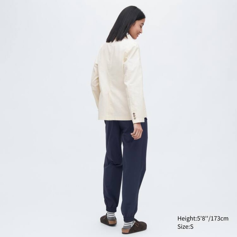 Uniqlo Jw Anderson Linen Blend Giacche Bianche | MXRTUY510