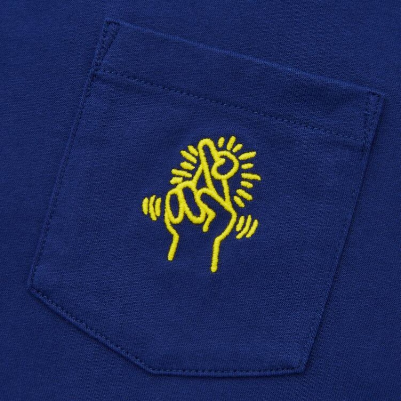 Uniqlo Keith Haring Ut Grafica Magliette Blu | EZRQWV245