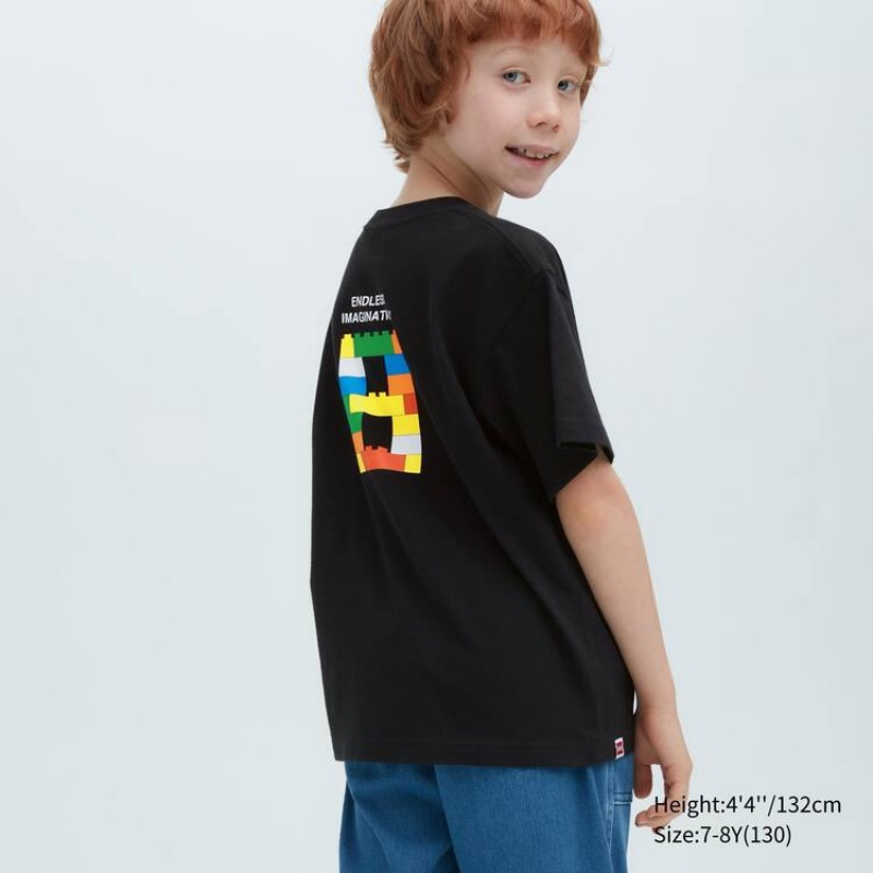 Uniqlo Lego® City Ut Grafica Magliette Ragazza Nere | KDXBFE103