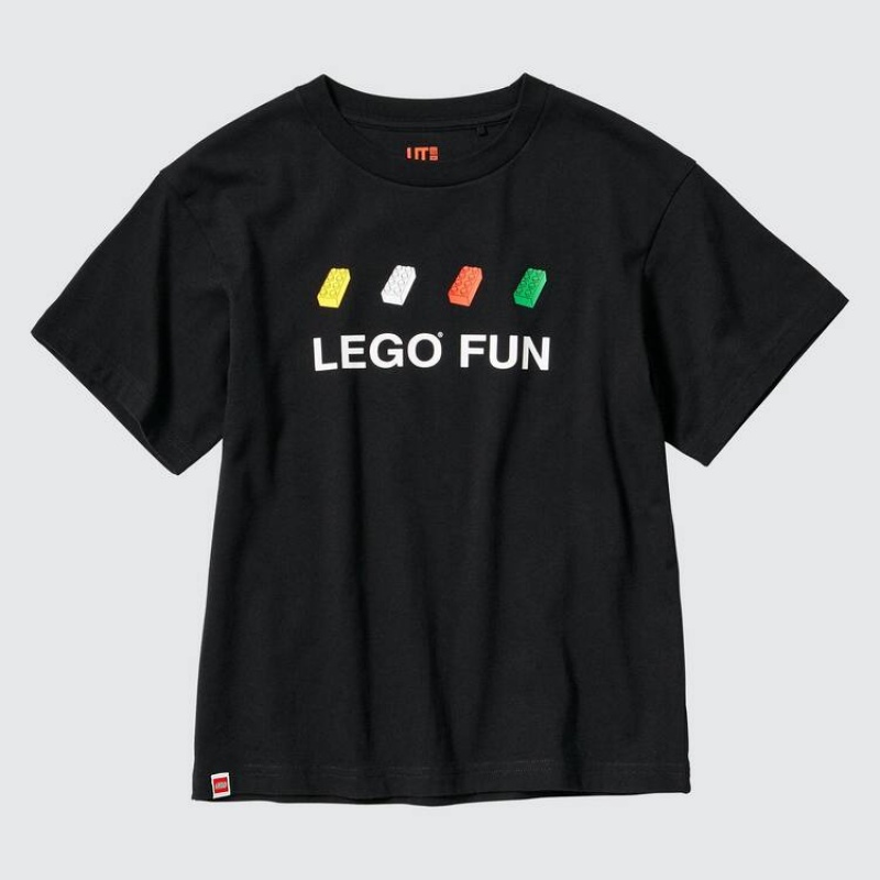 Uniqlo Lego® City Ut Grafica Magliette Ragazza Nere | KDXBFE103