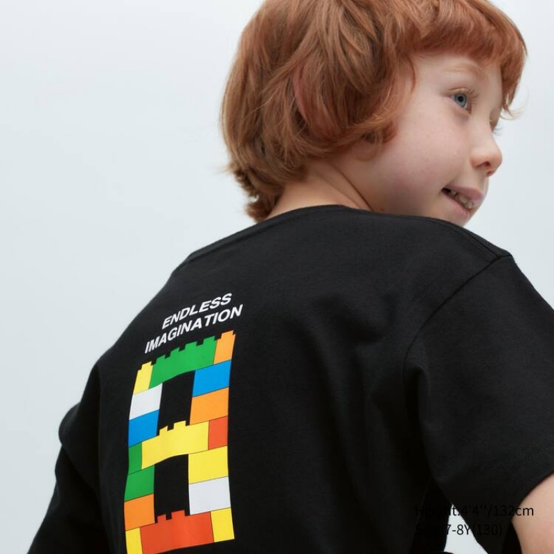 Uniqlo Lego® City Ut Grafica Magliette Ragazza Nere | KDXBFE103