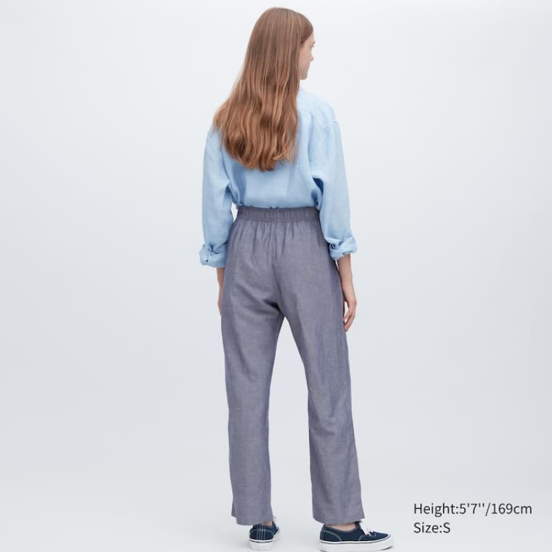 Uniqlo Linen Blend Easy Loungewear Grigie | FVNOHM034