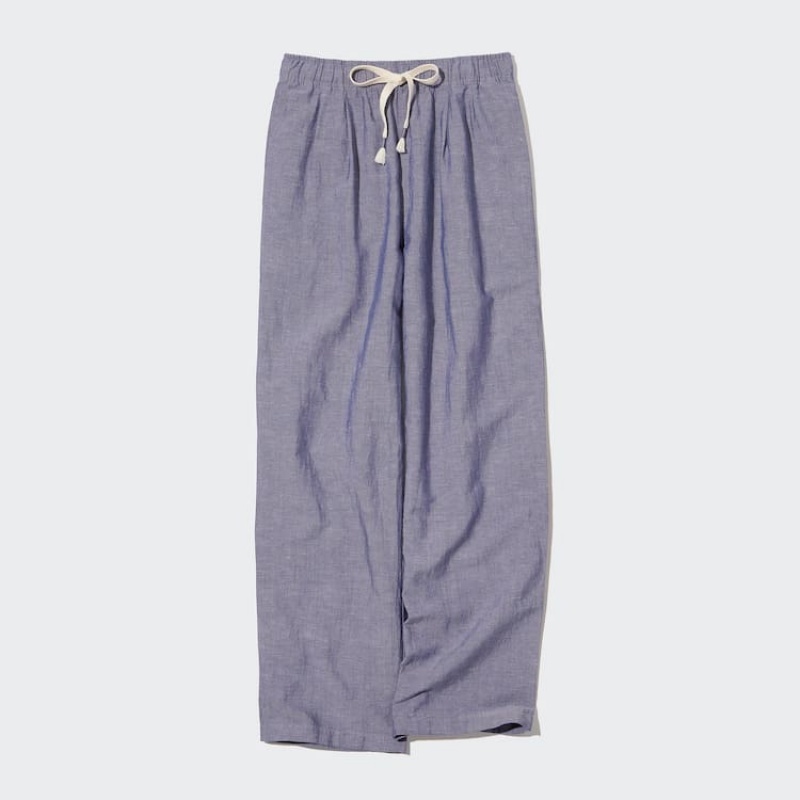 Uniqlo Linen Blend Easy Loungewear Grigie | FVNOHM034