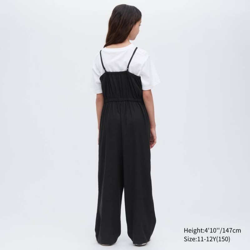 Uniqlo Linen Blend Jumpsuit Ragazza Nere | OKBVAH827