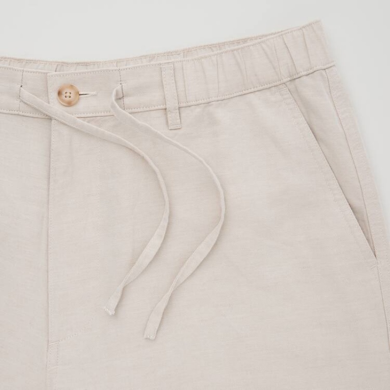 Uniqlo Linen Blend Pantaloncini Beige | HYSCNA481