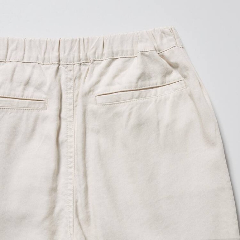 Uniqlo Linen Blend Relaxed Fit Pantaloni Jogger Ragazza Beige | PYOLVU392