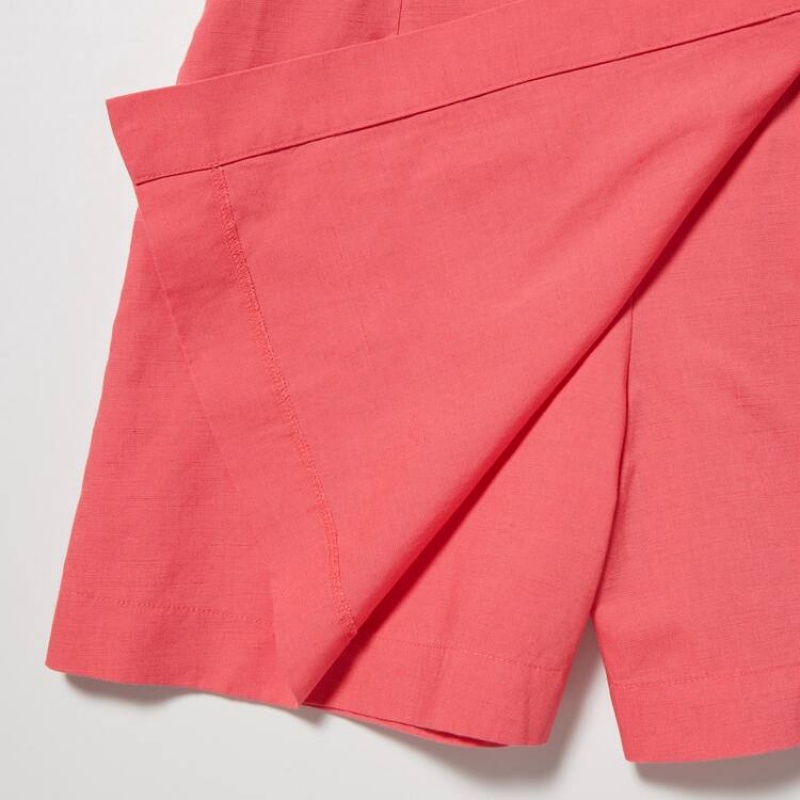 Uniqlo Linen Blend Skort Gonne Rosa | AKBTYI819