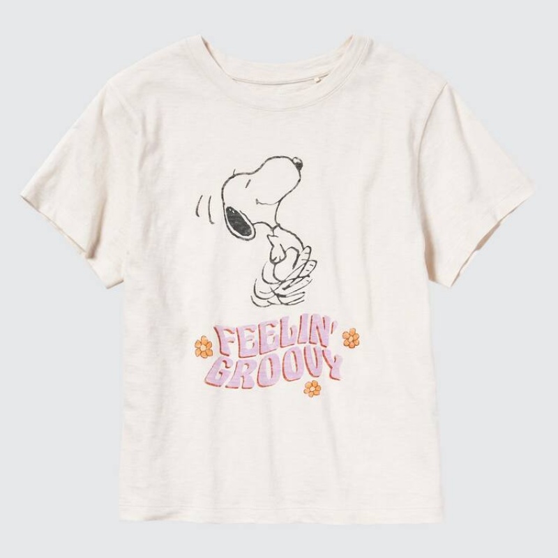 Uniqlo Love Sunshine & Peanuts Ut Grafica Magliette Bianche | HZIAEF386