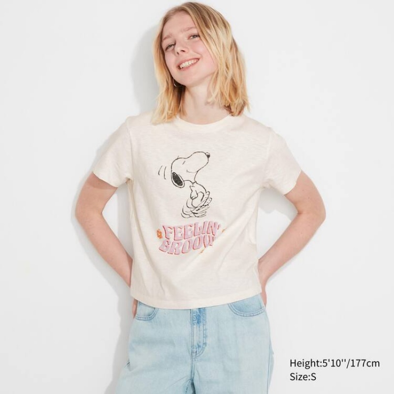 Uniqlo Love Sunshine & Peanuts Ut Grafica Magliette Bianche | HZIAEF386