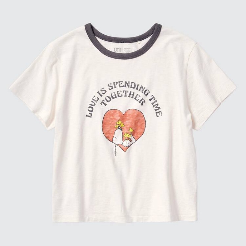 Uniqlo Love Sunshine & Peanuts Ut Grafica Magliette Bianche | STHFWI348