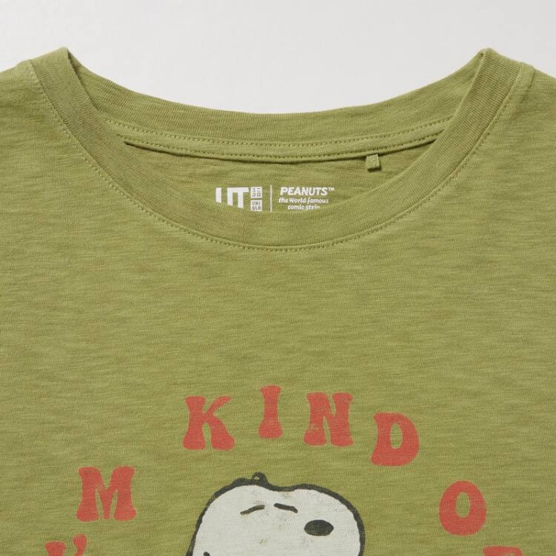 Uniqlo Love Sunshine & Peanuts Ut Grafica Magliette Verdi | VHEUTA304