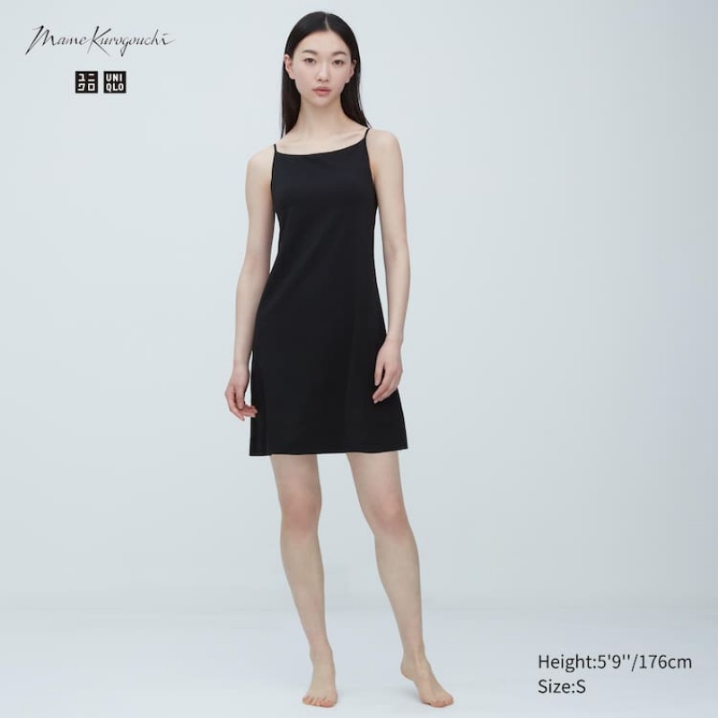 Uniqlo Mame Kurogouchi Airism Plunge Slip Reggiseni Nere | JBTMLA178