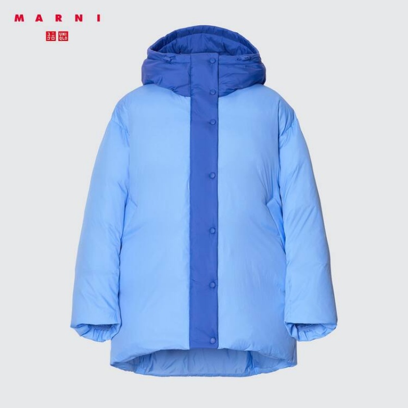 Uniqlo Marni Down Oversized Cappotti Blu | AZPQRG253