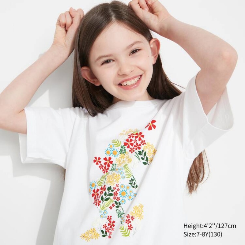 Uniqlo Mfa Utgp2023 Grafica Magliette Ragazza Bianche | AMVCBD281