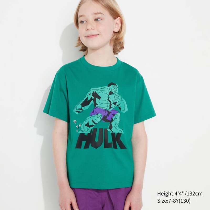 Uniqlo Mfa Utgp2023 Grafica Magliette Ragazza Verdi | VKORCD412