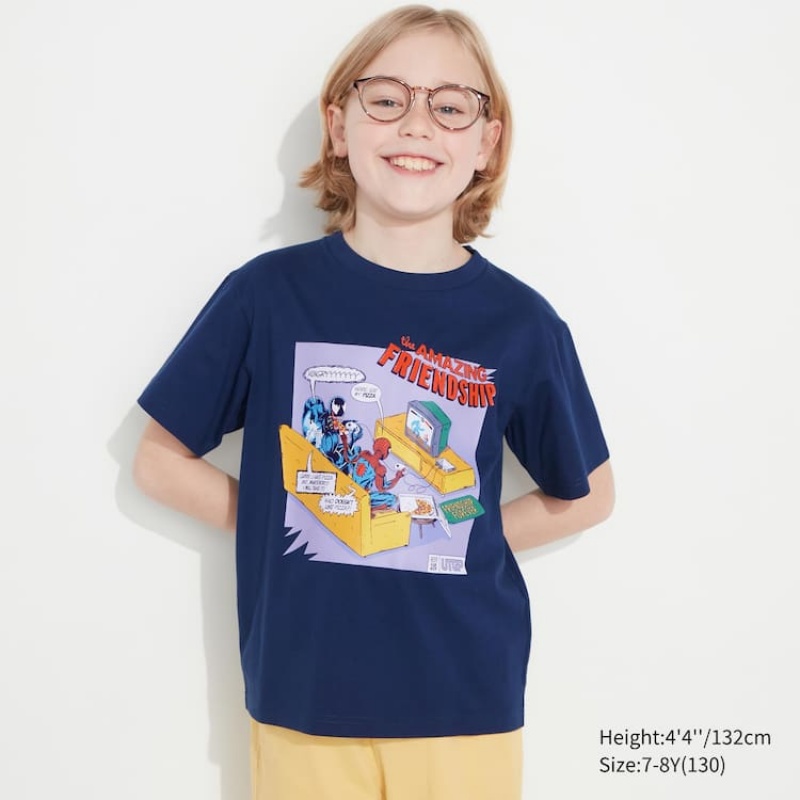 Uniqlo Mfa Utgp2023 Grafica Magliette Ragazza Blu Marino | NYGTFV537