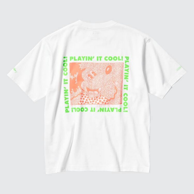 Uniqlo Mickey X Keith Haring Ut Grafica Magliette Bianche | UBNKHS916