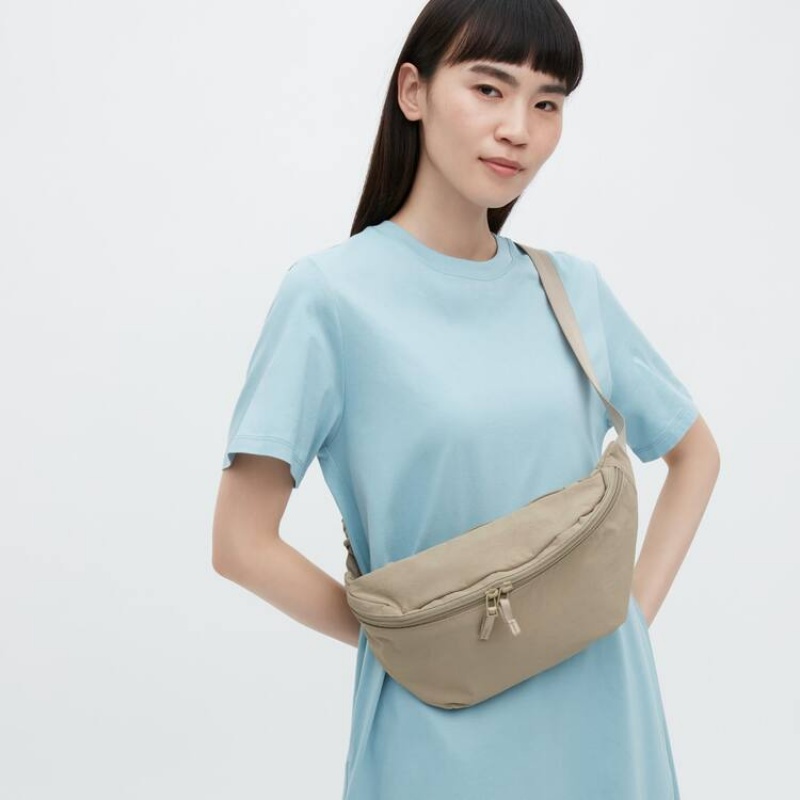 Uniqlo Nylon Crossbody Borse Beige | DHXILQ416