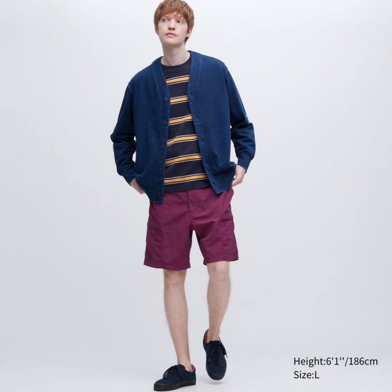 Uniqlo Nylon Utility Geared Pantaloncini Viola | GDSQLB605