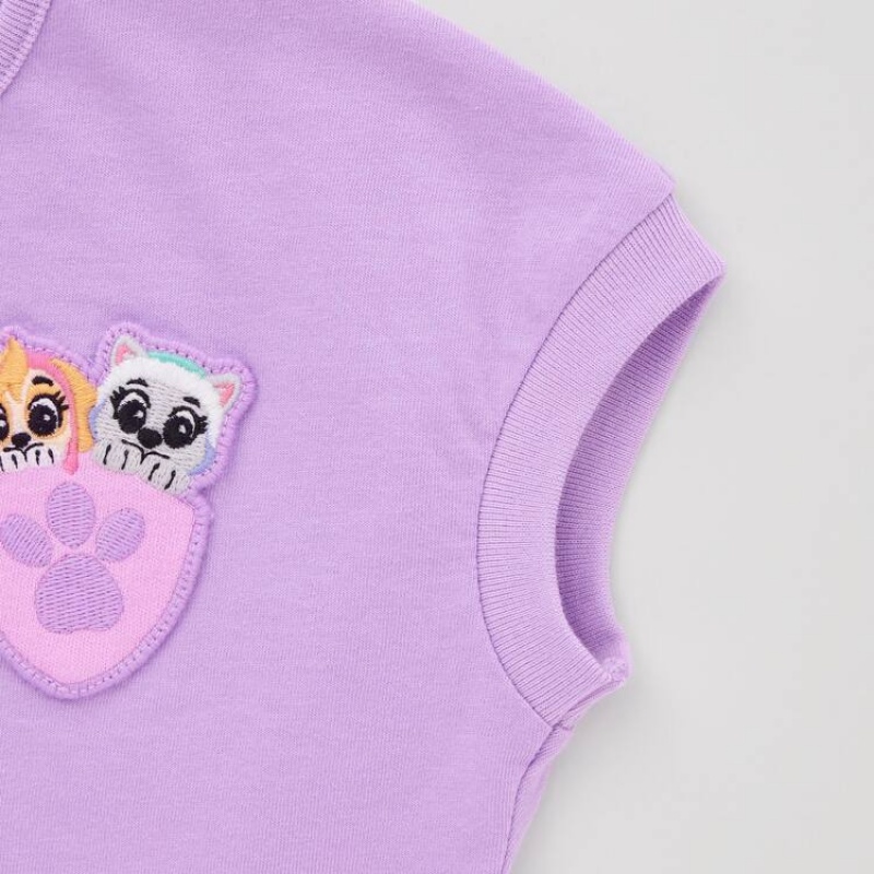 Uniqlo Paw Patrol Ut Grafica Magliette Neonato Viola | GZKCLO258