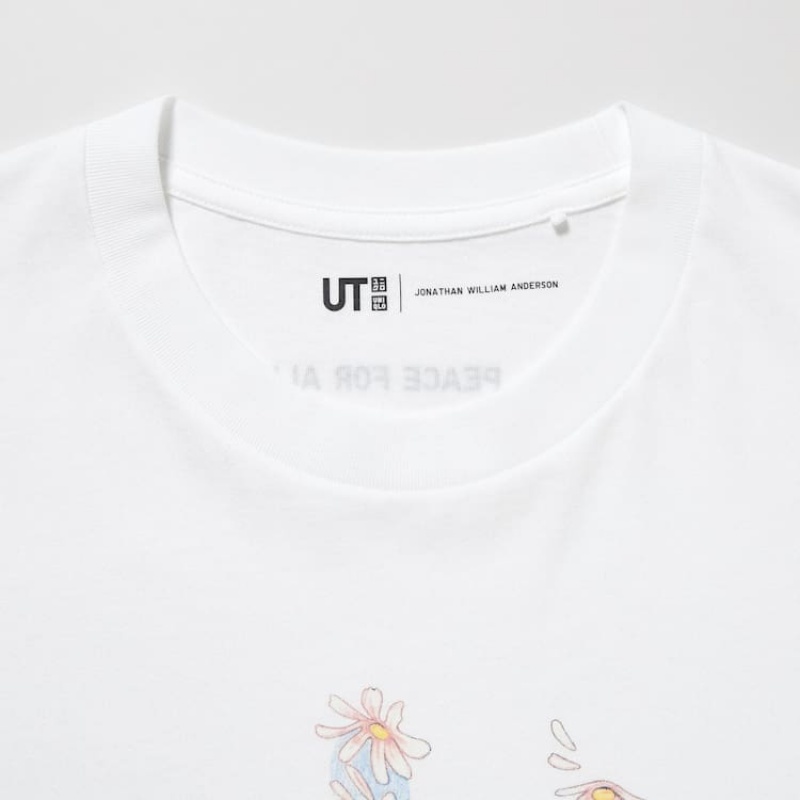 Uniqlo Peace For All Ut Grafica (Jonathan Anderson) Magliette Bianche | DOFGNW975