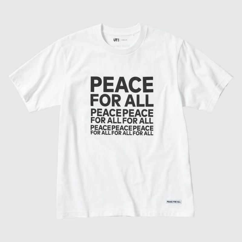 Uniqlo Peace For All Ut Grafica (Kashiwa Sato) Magliette Bianche | LHMCKE069