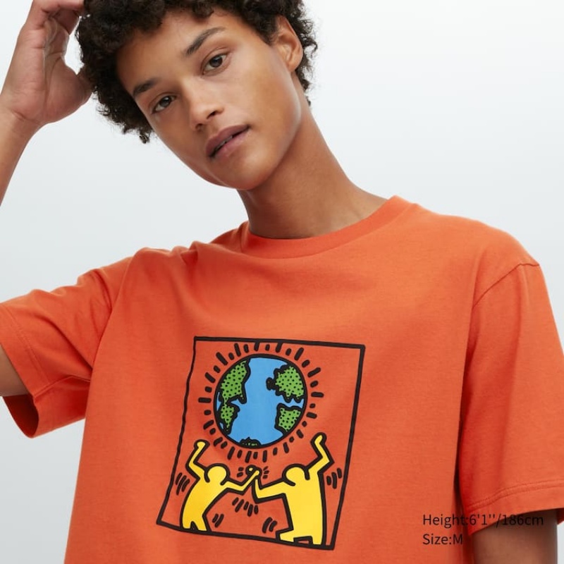 Uniqlo Peace For All Ut Grafica (Keith Haring) Magliette Arancioni | QMLPJW275